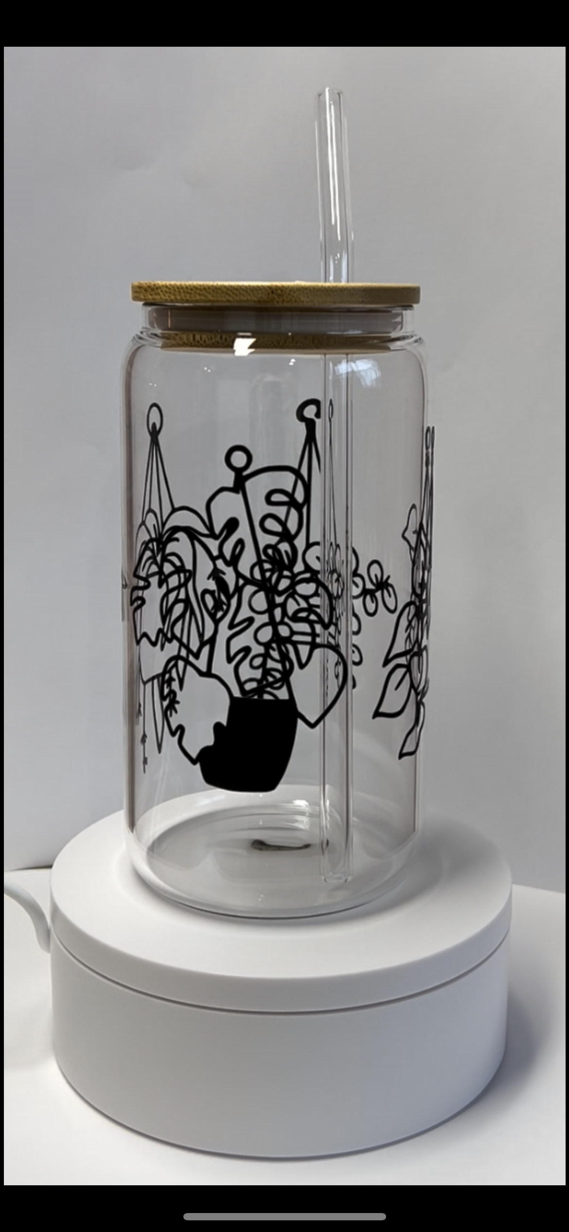 Black Floral Cup