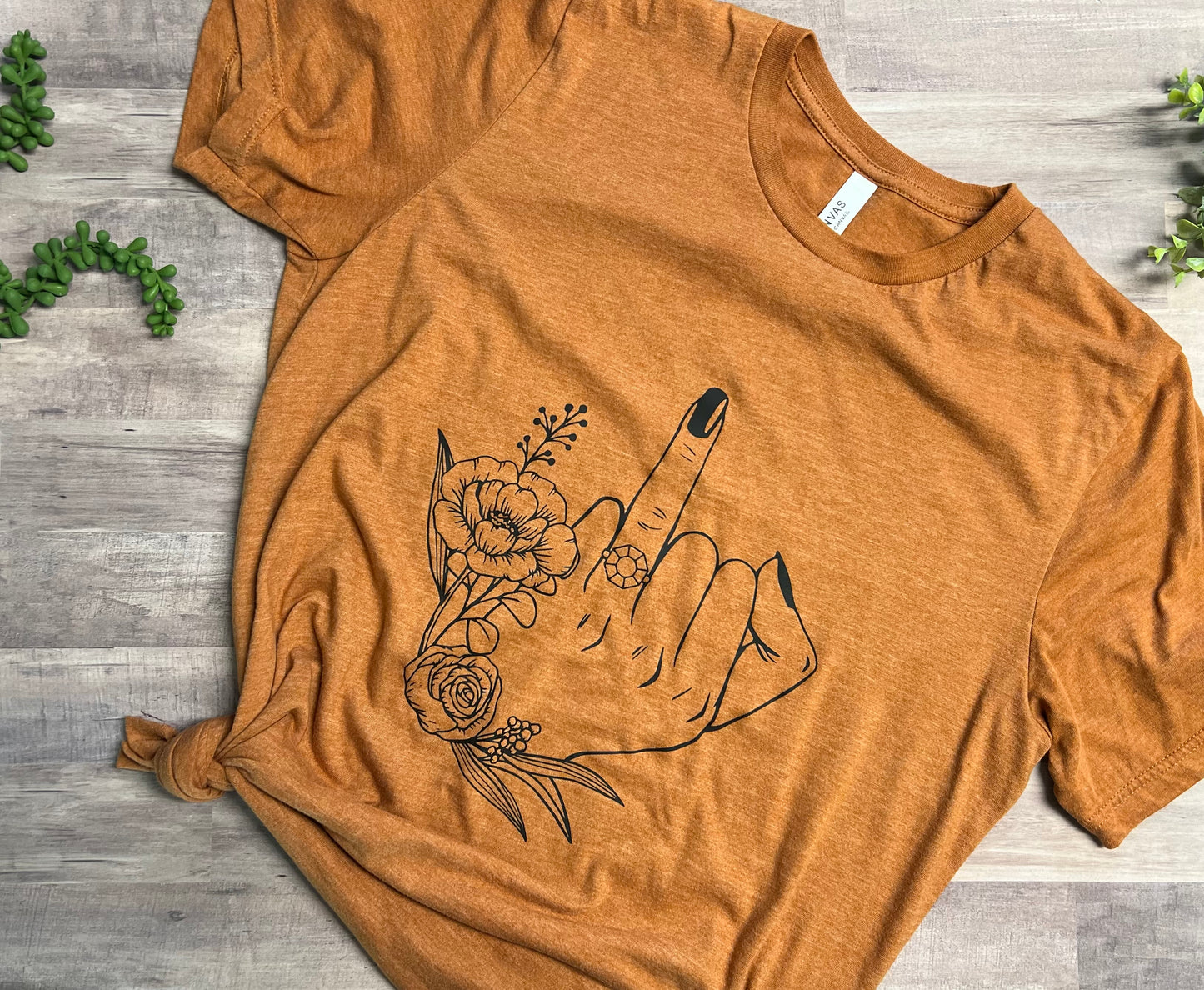 Floral Ring Finger T-Shirt