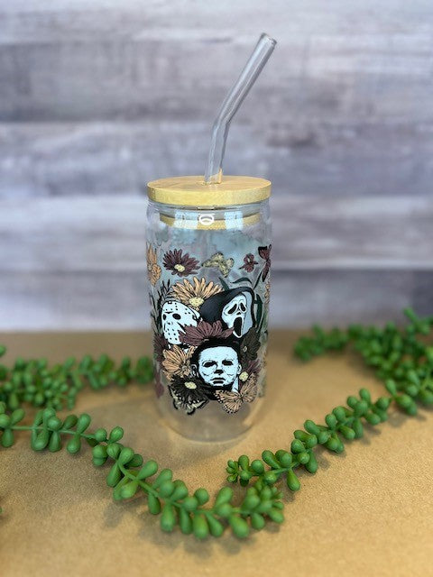 Spooky 10oz Glass Can Tumbler